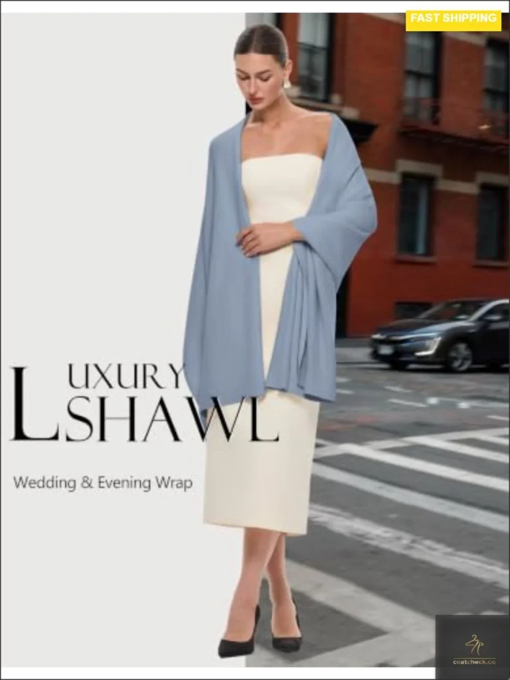 Women's Pashmina Shawl Wrap, Extra Long Winter Scarf for Bridal Evening